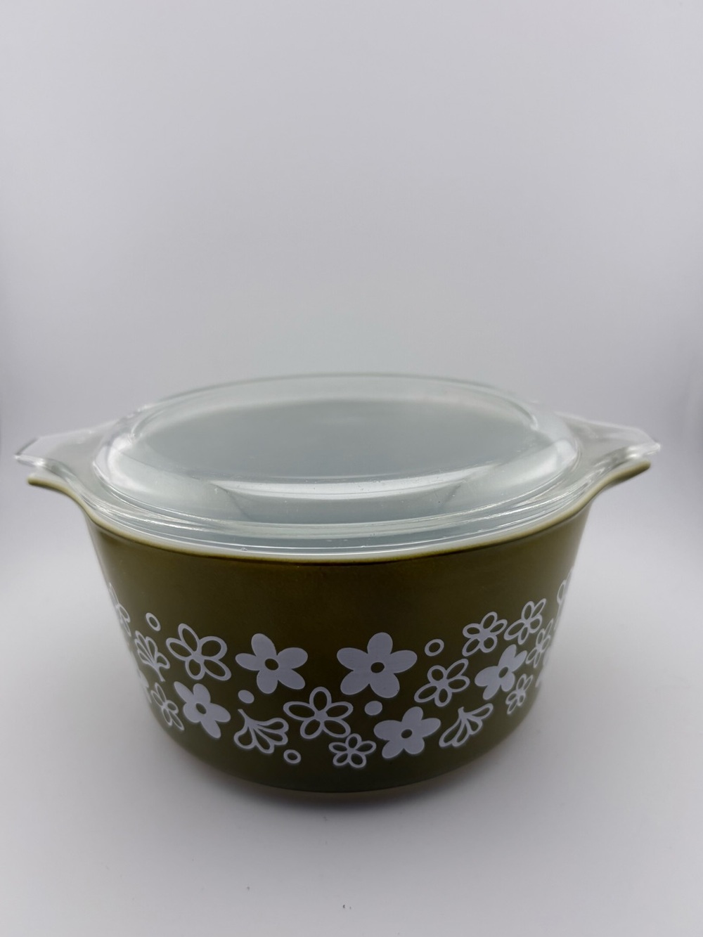 Vintage Pyrex Spring Blossom/Crazy Daisy 473 Casserole Dish with Lid